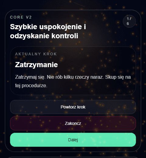 Widok procedury krok po kroku